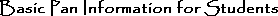 Pan Information For Students